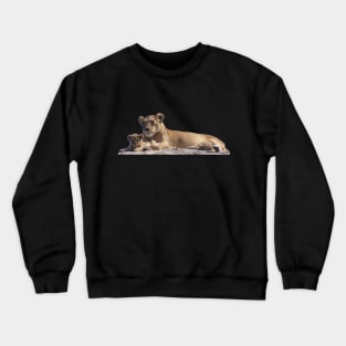 Lioness and cub Crewneck Sweatshirt